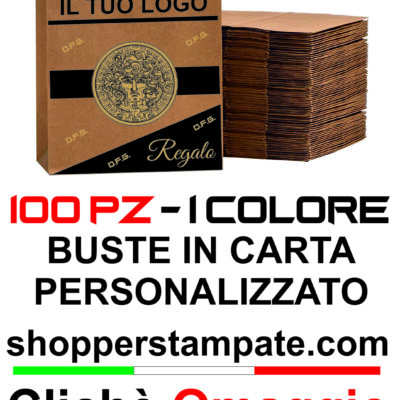 Shopper in carta personalizzate 100 pz